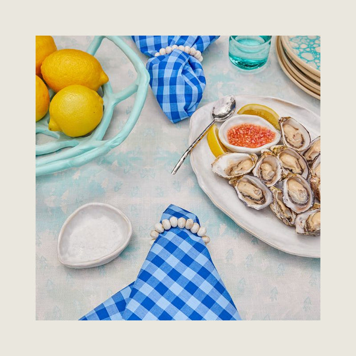 Tablecloth - Diagonal Trees Aqua 250cm x 138cm