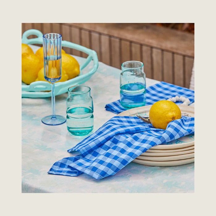 Tablecloth - Diagonal Trees Aqua 250cm x 138cm