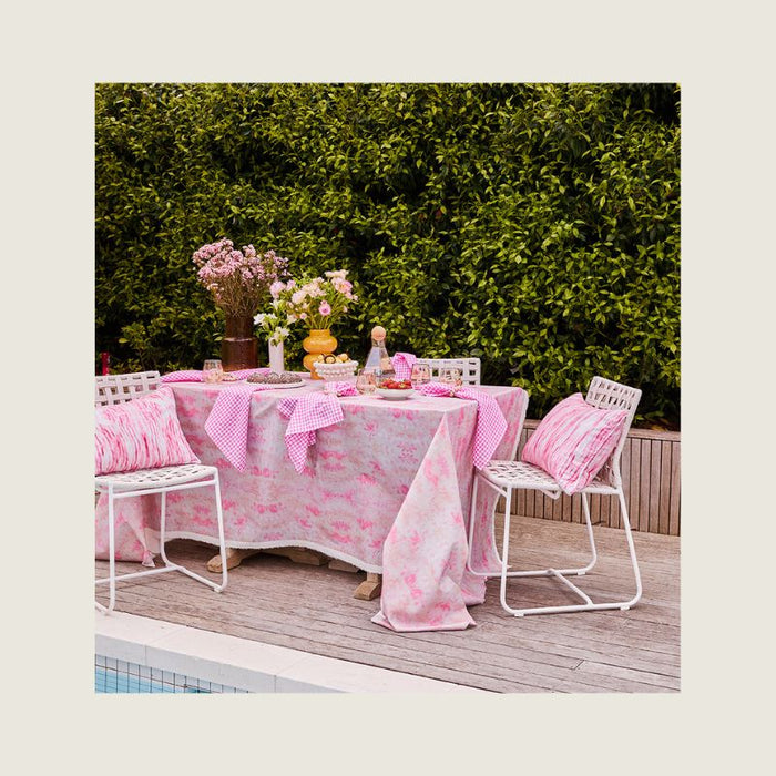 Tablecloth - Diagonal Trees Neon Pink 350cm x 138cm