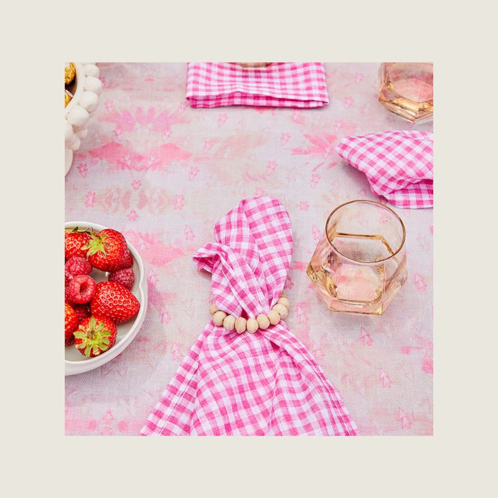 Tablecloth - Diagonal Trees Neon Pink 350cm x 138cm