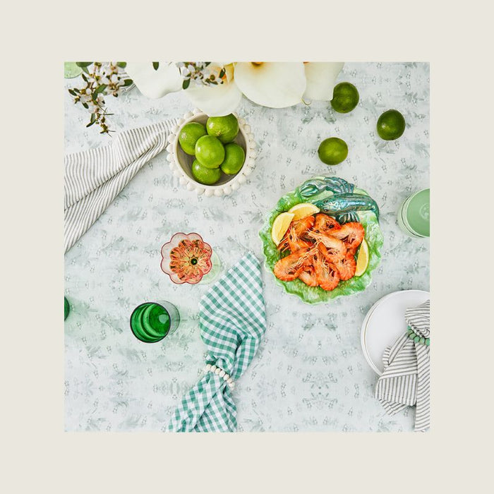 Tablecloth - Diagonal Trees Sage 350cm x 138cm