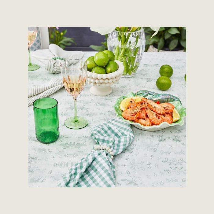 Tablecloth - Diagonal Trees Sage 350cm x 138cm