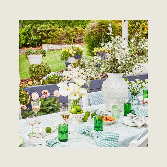 Tablecloth - Diagonal Trees Sage 350cm x 138cm