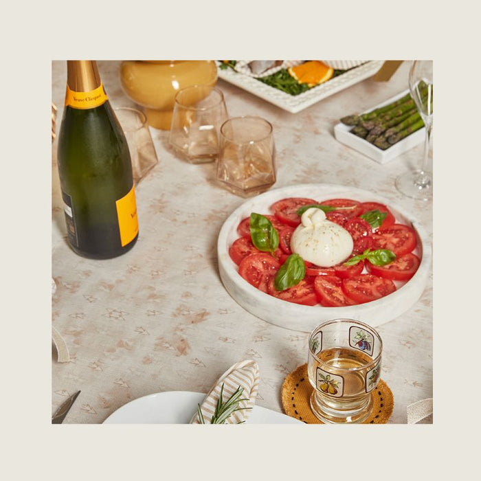 Tablecloth - Diagonal Trees Sand 250cm x 138cm