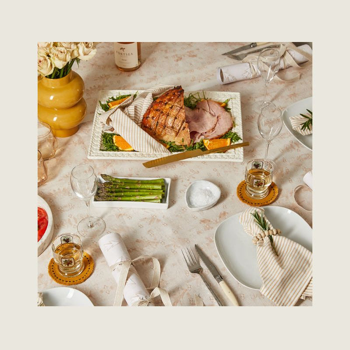 Tablecloth - Diagonal Trees Sand 250cm x 138cm