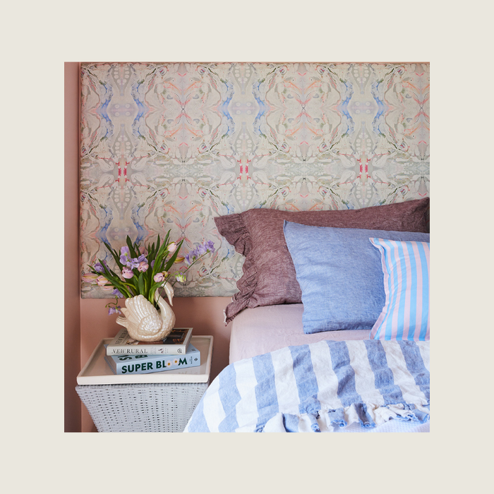 Fabric - RIPPLES BLUE/PINK