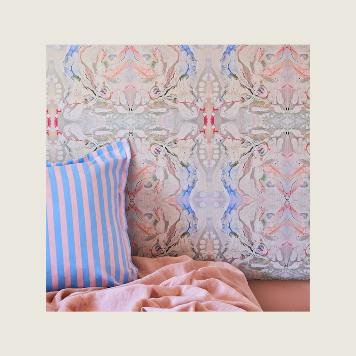 Fabric - RIPPLES BLUE/PINK