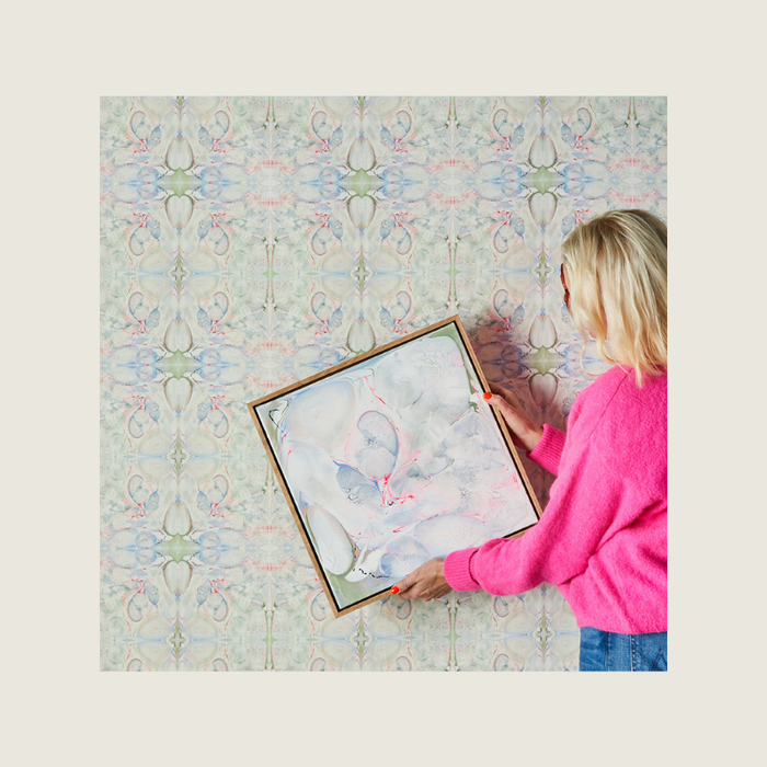 Fabric - SEAFOAM BUBBLES SAGE/PINK